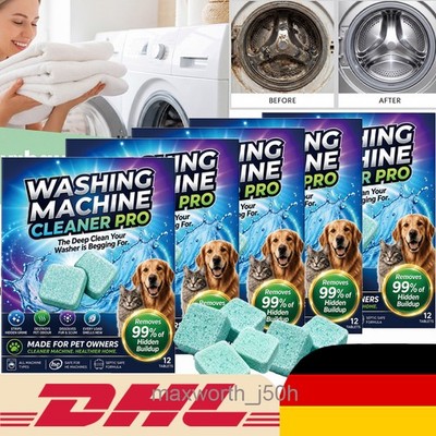 12~60 Tablets Primedrum Washing Machine Cleaner Pro Deep Cleaning Tablets