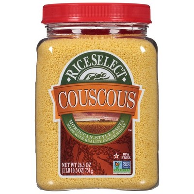 RiceSelect Couscous Moroccan-Style Non-GMO & Vegan Couscous Pasta 26.5 oz Jar
