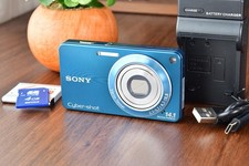 Excellent 5 SONY Cyber-Shot DSC-W350 Blue Digital Camera Japanese Only