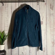 Woolrich Mens Navy Blue Full Zip Fleece Jacket Size Large