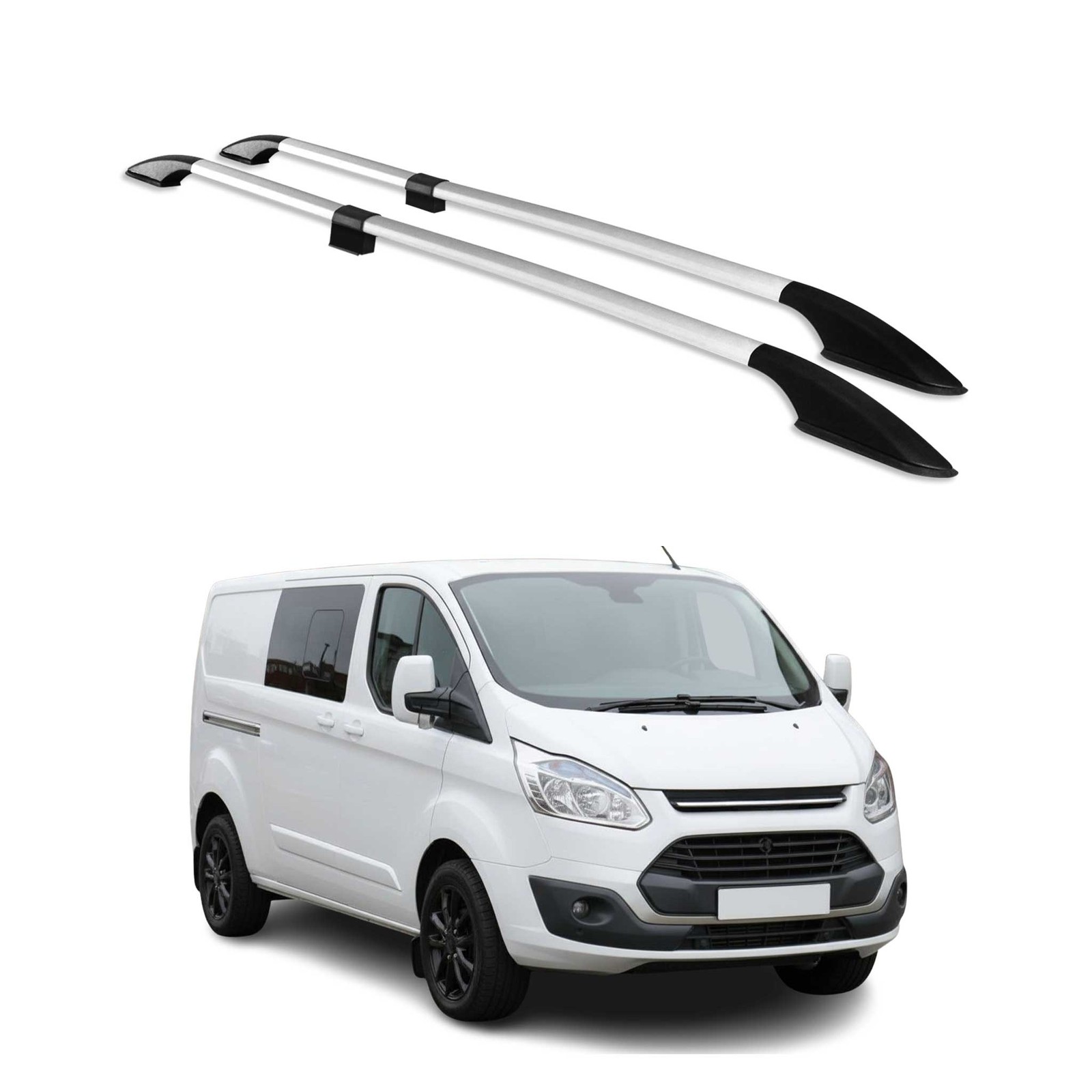 Barres de toit longitudinales Ford Tourneo Custom L2 pour vos voyages en famille
