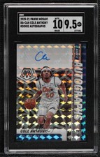 2020-21 Panini Mosaic Rookie Cole Anthony #RA-CAN SGC 9.5 Mint+ Auto 02ez