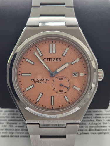 Citizen Zenshin Automatic Salmon Dial Men's Watch NJ0180-80Z