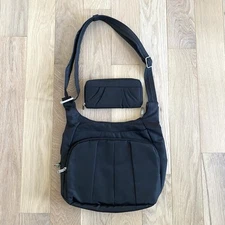 Travelon RFID Anti-Theft Crossbody Bag & Matching Wallet Black