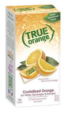 True Orange 100ct (Pack of 1) - Water Enhancer - 2.82 Ounce 1), Red 