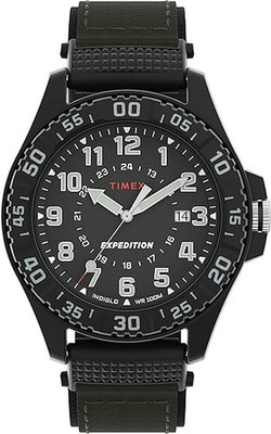 Timex Men's Black Expedition Camper 42mm Sports Watch Water