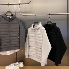 Fleece Lined Men Winter Jacket Hooded Loose Fit Warm Coat for Autumn and Winter