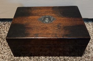 Antique Zinc Lined Humidor C.N. Swift Nice Patina No Key Rare!