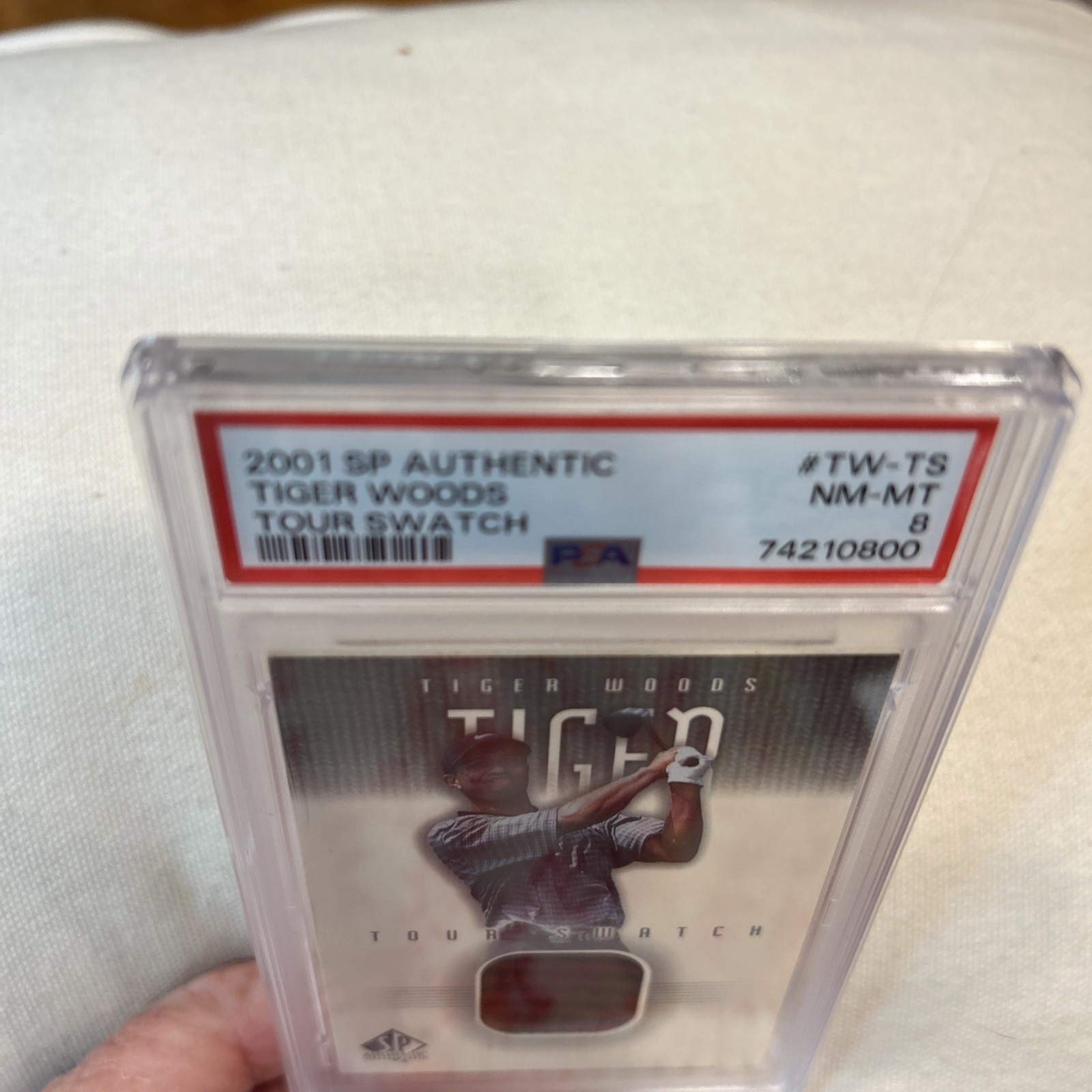 2001 SP Authentic Tiger Woods Tour Swatch #TW-TS  view 7