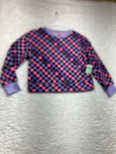Extremely Me Sweatshirt Girls 10/12 Fleece Pullover Checker Sparkle Pink Black