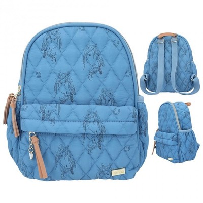 Depesche Rucksack Blue Quilt Miss Melody Pferd Tasche Mädchen blau 12026