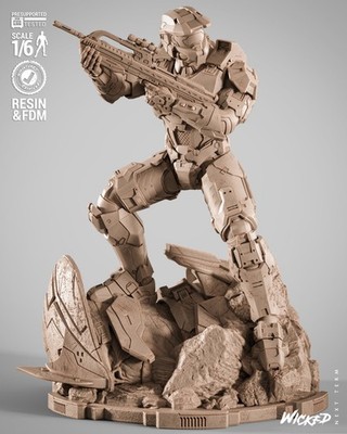 Master Chief - Halo 1/6 Scale Figure Statue 3D Print Model Kit