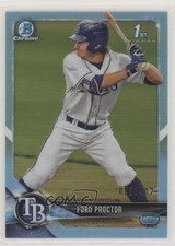 2018 Bowman Draft Chrome Sky Blue Refractor 63/402 Ford Proctor #BDC-105 uk2
