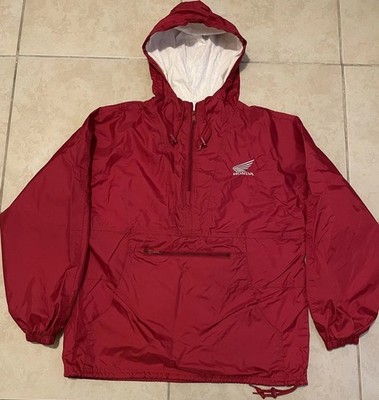 Vtg 90s Honda Racing Anorak Jacket M Driving Car Biker F1 NASCAR Yamaha Grunge