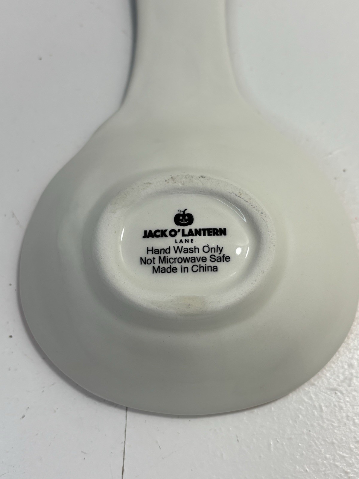 Jack O Lantern Lane Pumpkin Halloween Spoon Rest Ceramic 9” X 5”