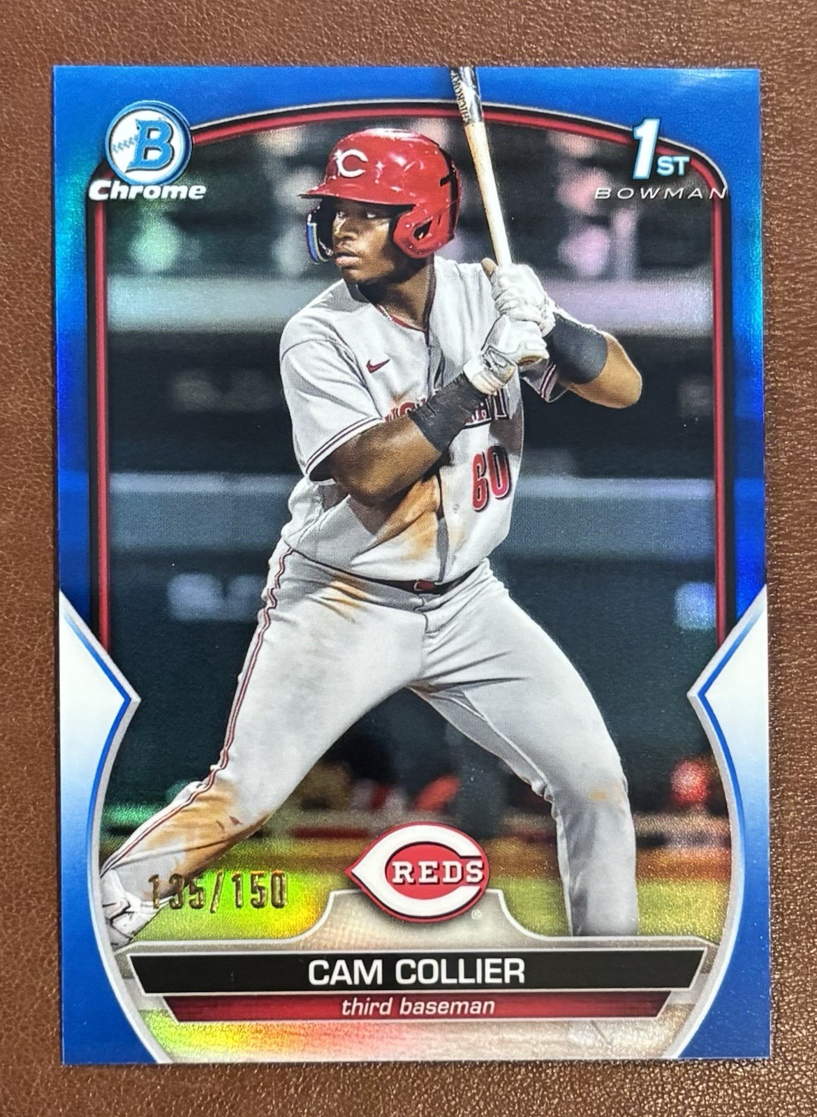 2023 Bowman - Chrome Prospects Cam Collier #BCP-125 Blue Refractor /150 (RC)