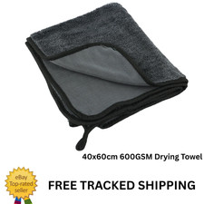 Toalla de lavado de autos 40*60Cm 600GSM microfibra doble cara secado ultra absorbente