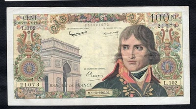 100 Nouveaux Francs Bonaparte 1.12.1960 Etat TB/TB+ - Photo 1/2