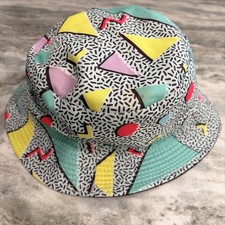 Unisex GEOMETRY/ 90S Cloth Bucket Reversible ...