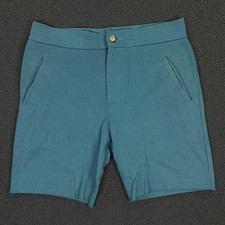 MR TURK Shorts Mens 33 Blue Chino Cotton Blend Stretch Preppy Resort Vacation