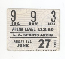 The Who 6/27/80 Los Angeles CA Sports Arena Rare Ticket Stub