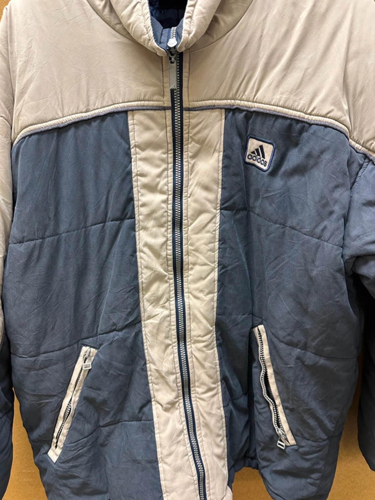 Mens Vintage Adidas Puffer Jacket Size XL image 3