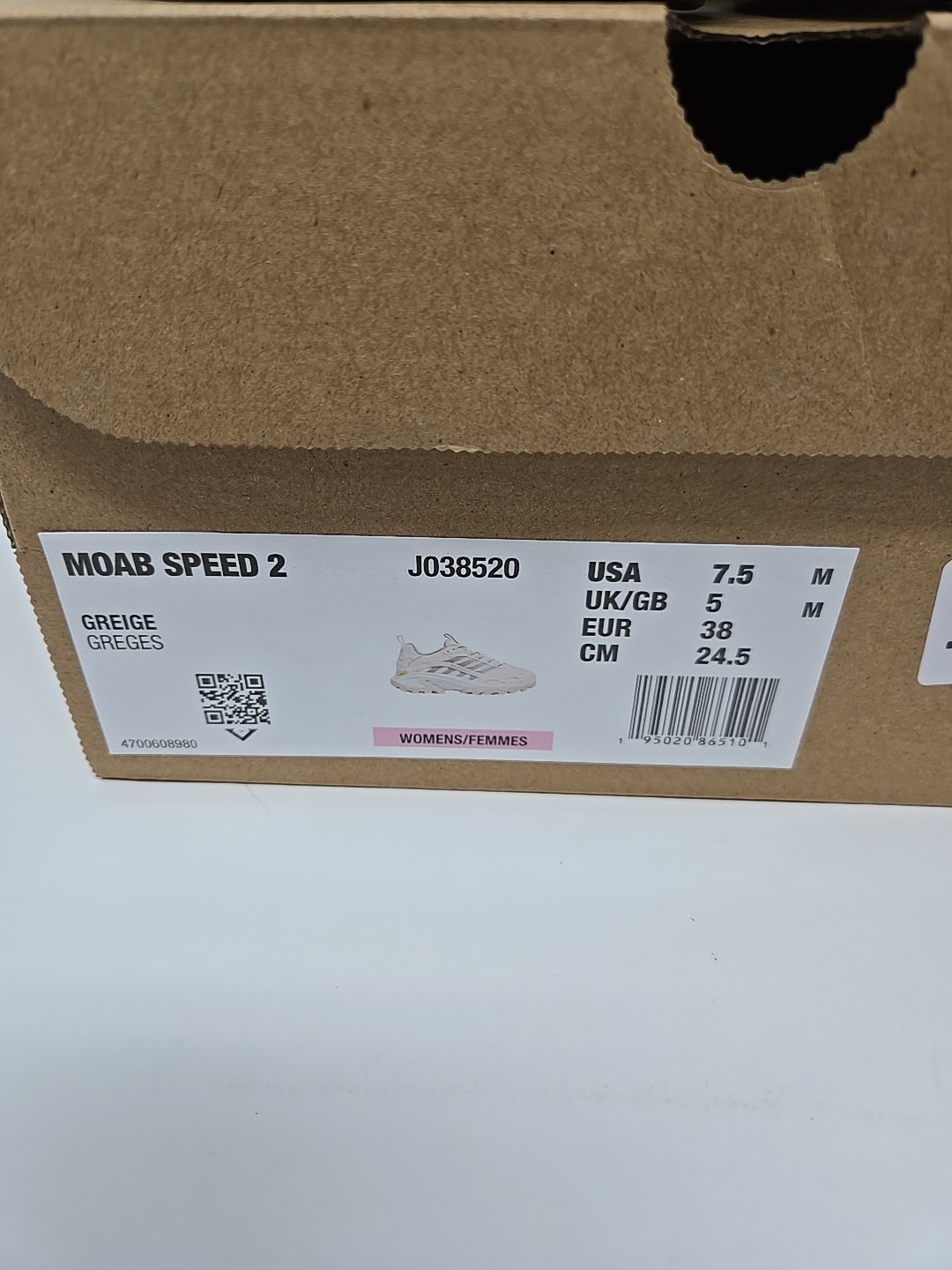 Scarpe da trekking Merrell MOAB Speed 2 donna J038520 trail running. Taglia 7 5