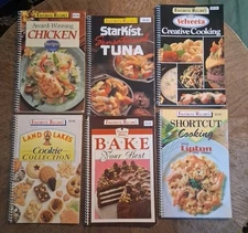 1980's Lot of 8 Favorite Recipes Spiral Cookbooks Lipton Duncan Hines Nestlé 