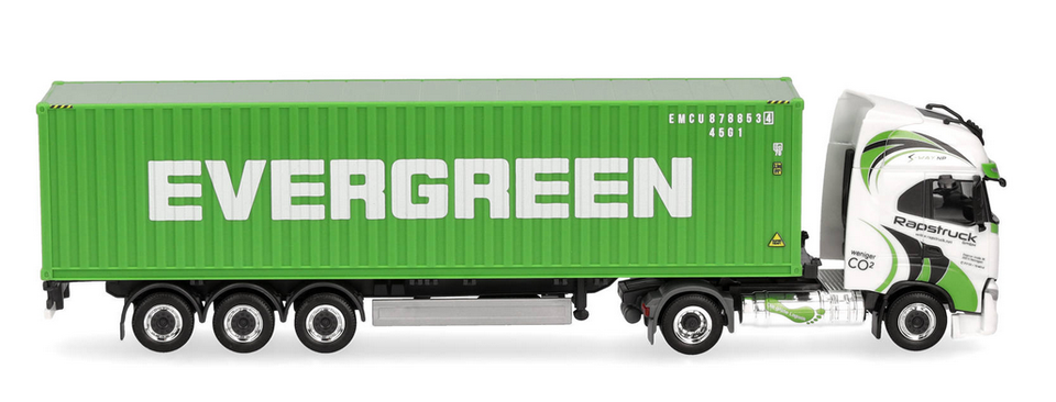 SCANIA S Highline 6x2 Ave Remorque Porte-container 3 Essieux Et Container 40 Pieds  Weeda Viking