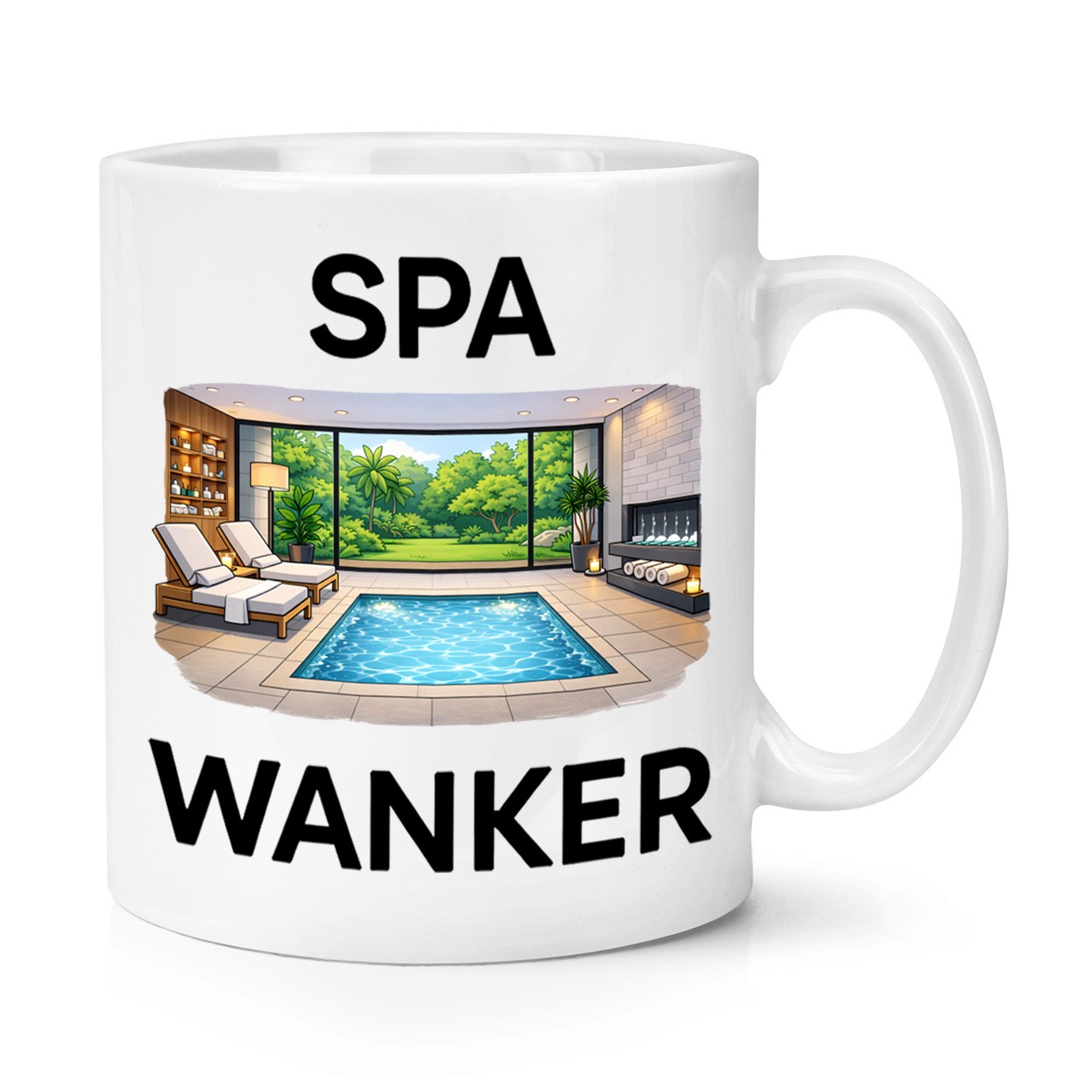Spa Wanker 10oz Mug Cup Rude Love Mum Mothers Day Pamper Princess Birthday