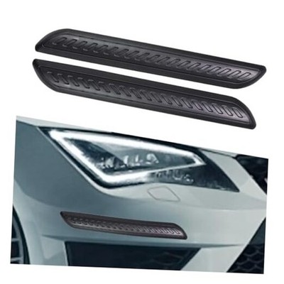 2 PCS Rubber Car Bumper Guards, Anti Collision Car Rear Bumper Guard Long Black