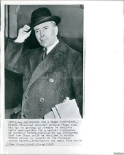 1958 Antoine Pinay Finance Minister Visits De Gaulle Politics Wirephoto 8X10