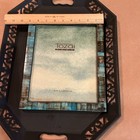 Handicrafts Home Blue Bone Inlay with Wood Back Frame Teal Blue New 8” X 10” — photo 6