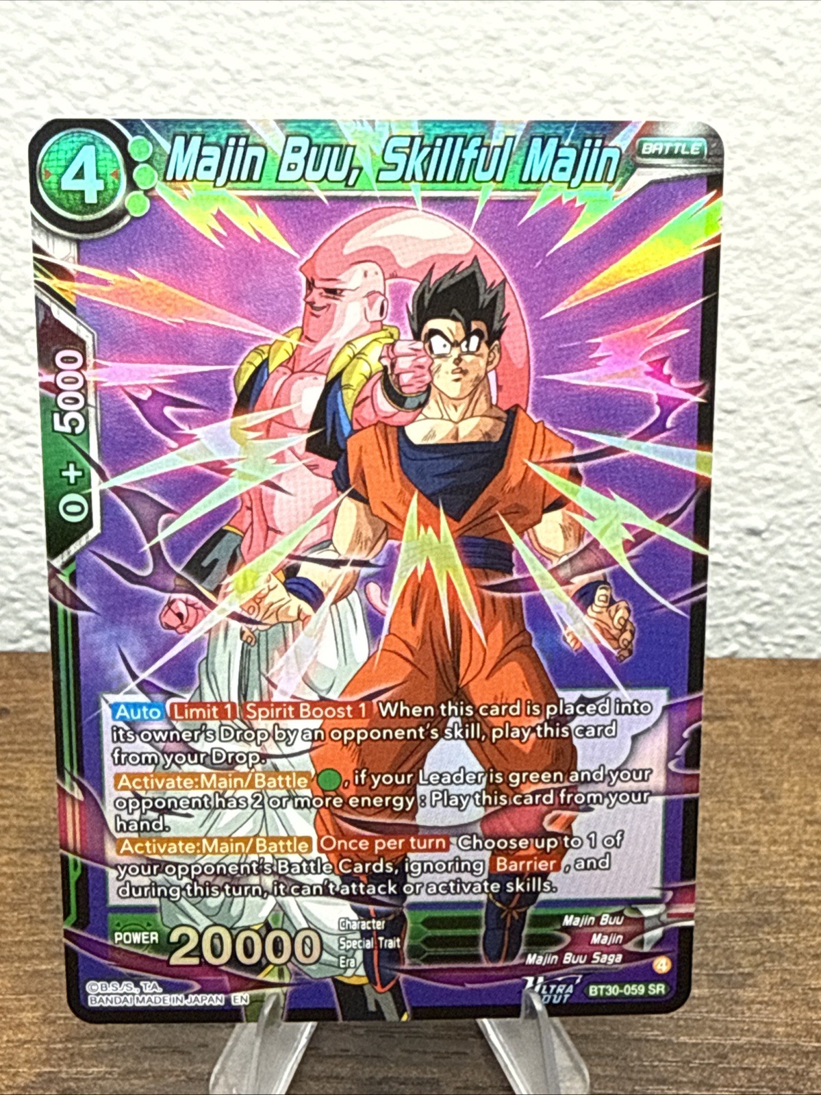 DBS BT30-059 SR Majin Buu, Skillful Majin Three Glorious Fighters Masters Dragon