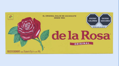 de la Rosa Original Marzipan Peanut Candy 30 Pieces 840g Mexican Snack Box