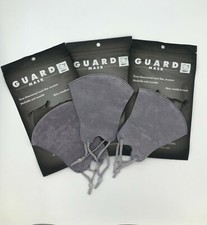 GUARD MASK - REUSABLE, WASHABLE, MESH MASK - ADULT SIZE UNISEX - GRAY - 3PC
