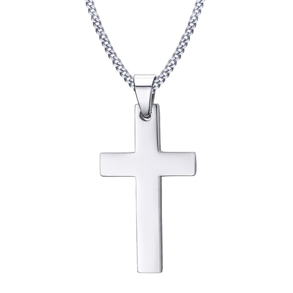 Zense - Colgante de plata con cruz latina para hombre ZP0248 - Con cadena 60 cm