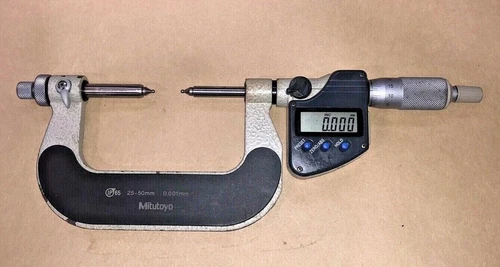 MITUTOYO 324-252-10 25 - 50 MM X 0.001 MM DIGITAL GEAR TOOTH MICROMETER