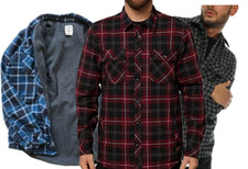 Voyager Men Fleece Heavy Shirt Jacket Lined Plaid Long Sleeve M, L, XL, XXL NEW