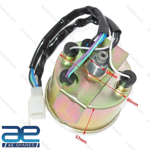 Pour Royal Enfield Compteur de Vitesse Blanc Visage Kph Mph Double Lecture - Photo 3/13