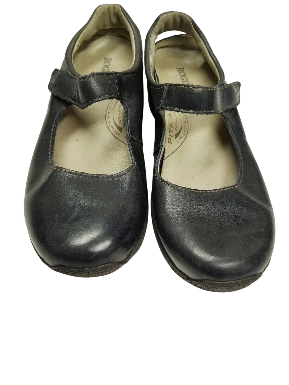 SAOLA Ballerine Mary Jane Rogue in pelle nera con supporto arco regolabile e suola in sughero 9