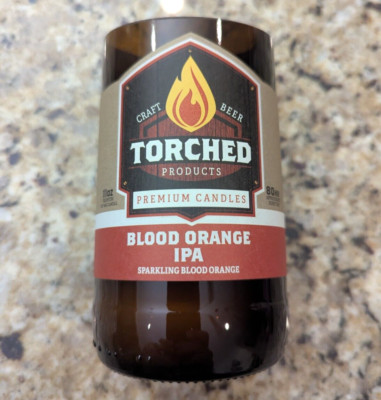 Torched Beer Bomber Candles Blood Orange IPA Sparkling 11 oz