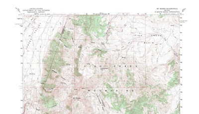 Mt. Moses Quadrangle Nevada 1961 Topo Map USGS 1:62500 Topographic