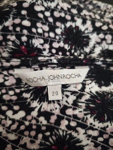 Rocha John Rocha 4XL / 20 UK Womens Stylish Floral V-Neck Dress - Picture 2 of 4