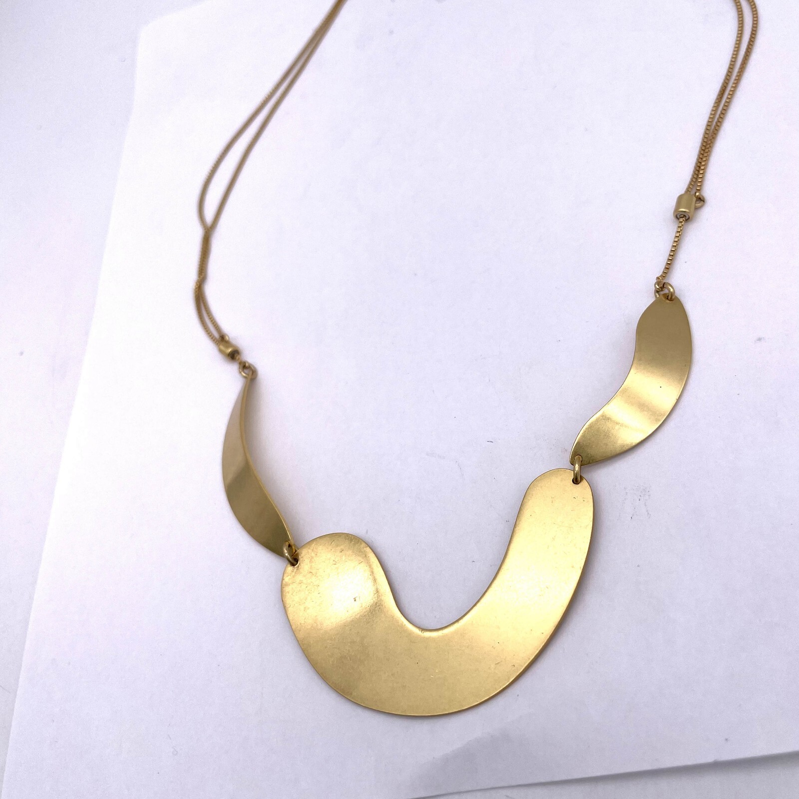 Chunky Asymmetrical Statement Box Chain Necklace … - image 3