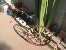 Vintage Antique 20" DIAMETER x 8 SPOKES Steel Wagon Cart Implement Wheel