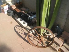Vintage Antique ** 20" DIAMETER x 8 SPOKES ** Steel Wagon Cart Implement Wheel