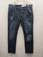 INC International Concepts Men's 34x31 Slim Straight Jeans Dark Distressed  NWT