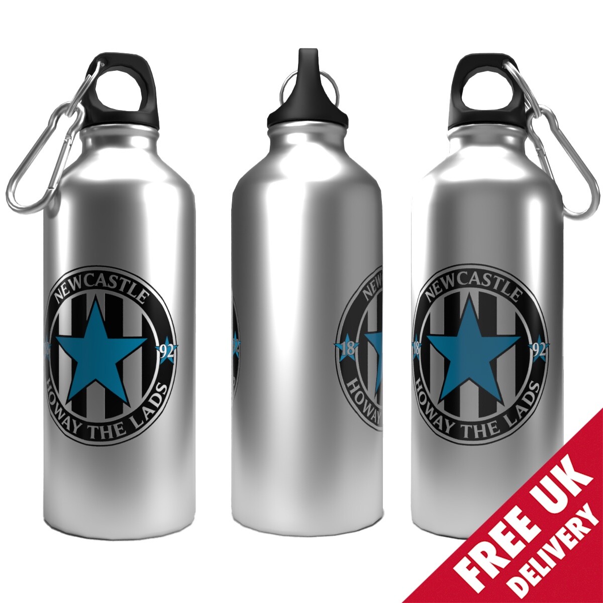 Newcastle Bottle Howay the Lads (2-position Logo) - 600ml Aluminium - 2-Lids