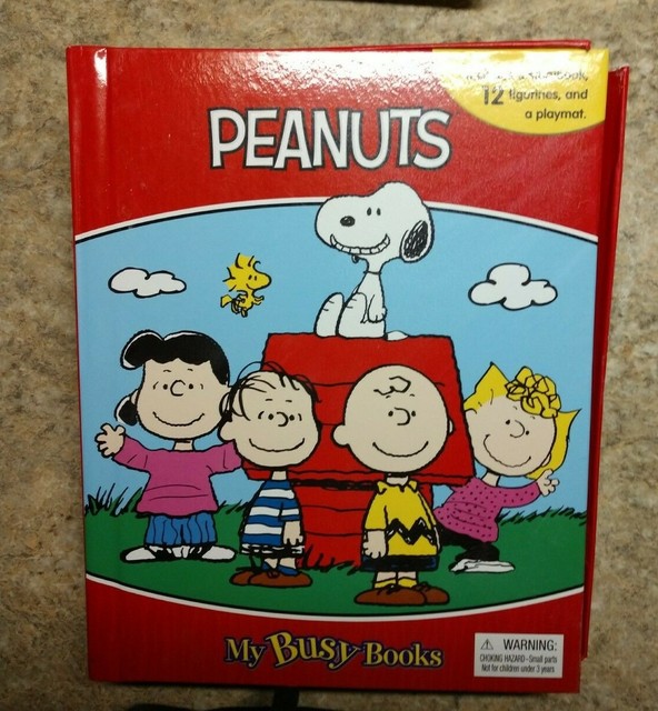 Peanuts My Busy Book Activity Kit Includes 12 Figurines Charlie Brown